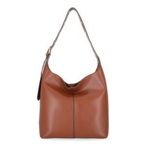 Bucket Style Shoulder Handbag – Brown