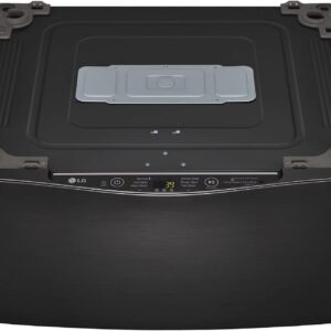 LG – SideKick 1.0 Cu. Ft. High-Efficiency Smart Top Load Pedestal Washer with 3-Motion Technology – Black steel